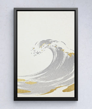 Golden Wave – Minimalistische Ozean Kunst