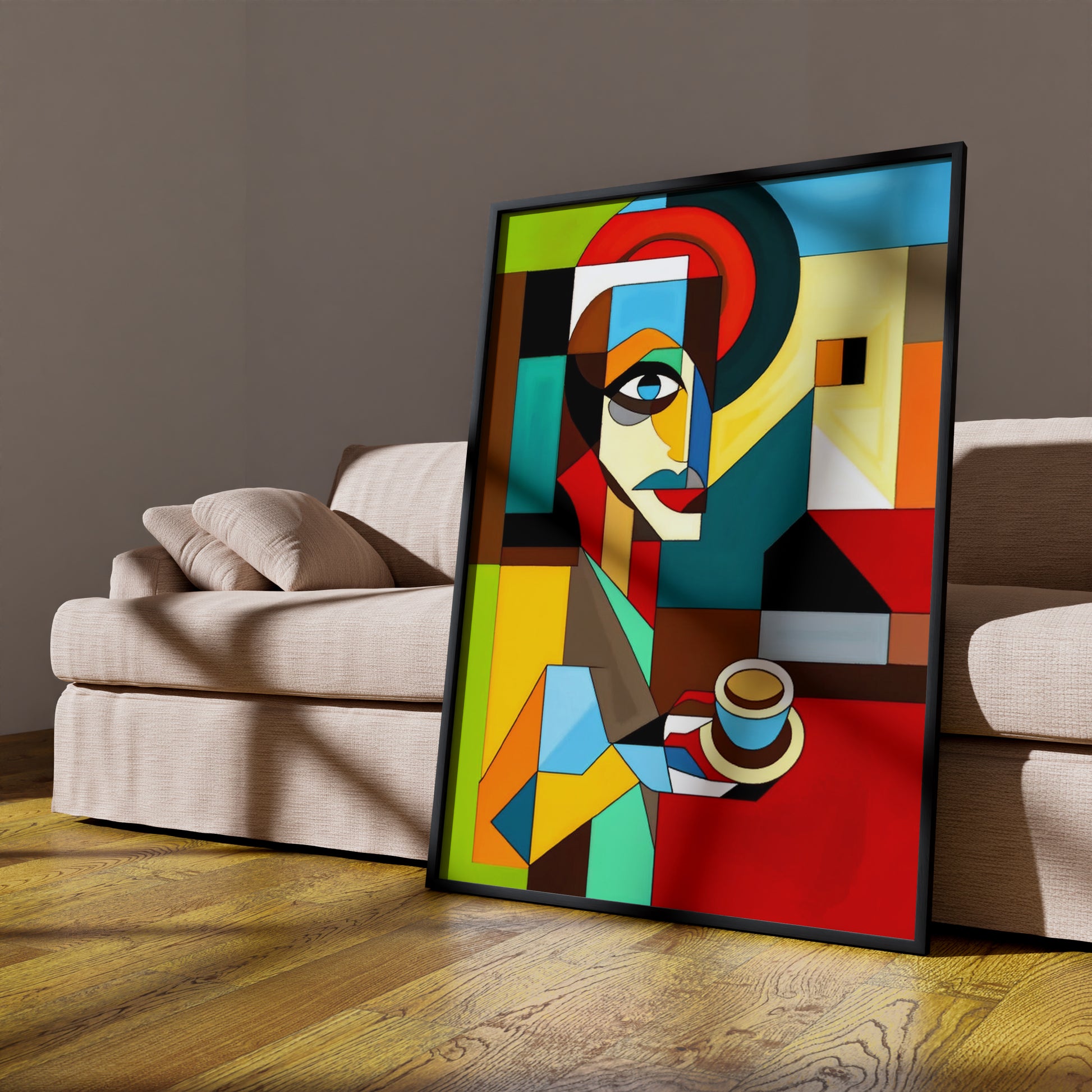 Cubist Coffee Portrait