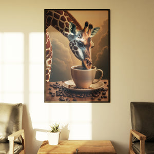 Giraffe´s Morning Coffee Sip