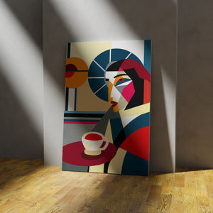 Cubist Coffee Contemplation