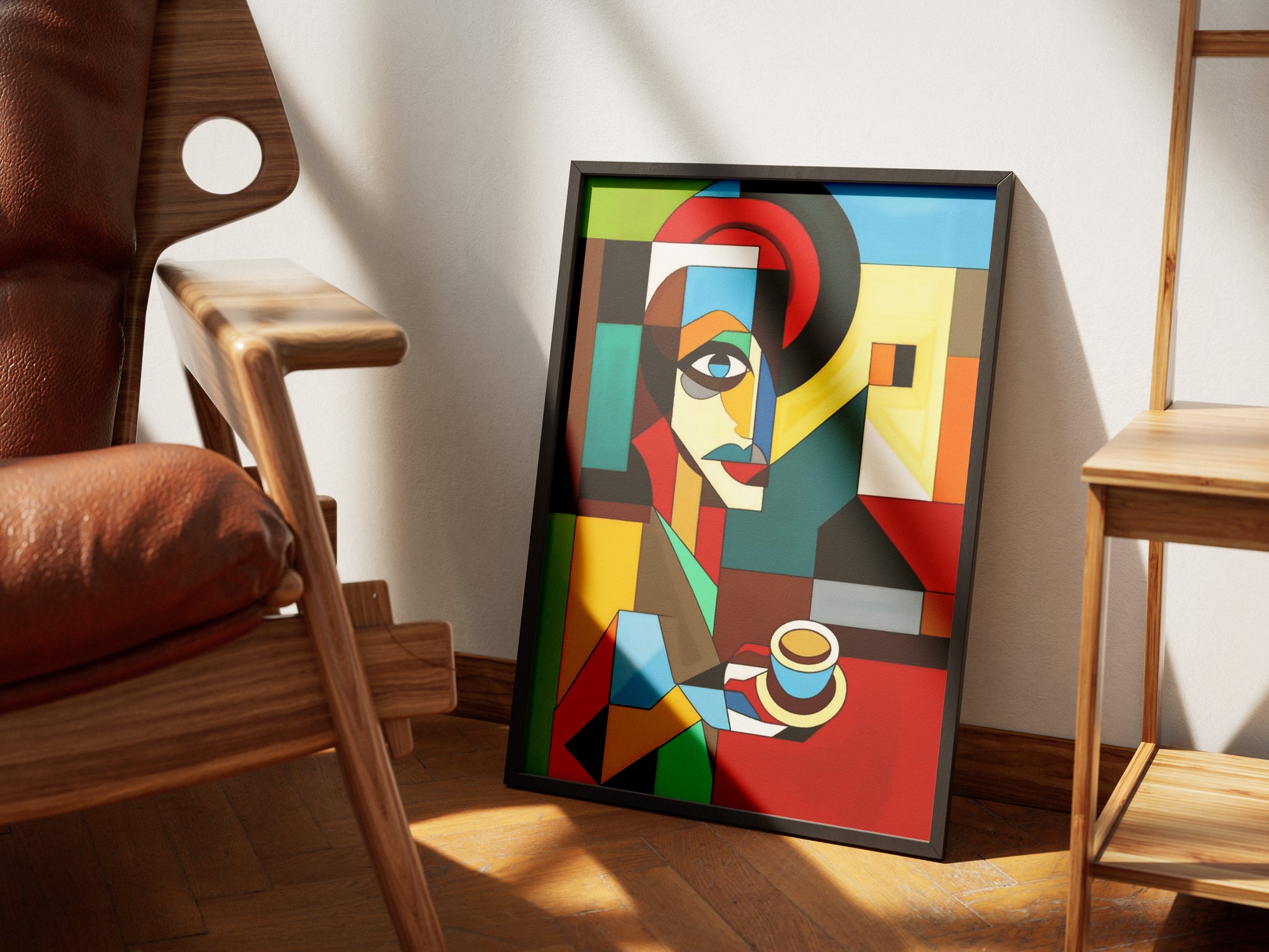 Cubist Coffee Portrait