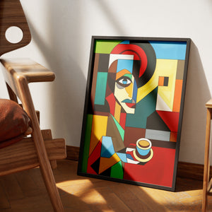 Cubist Coffee Portrait