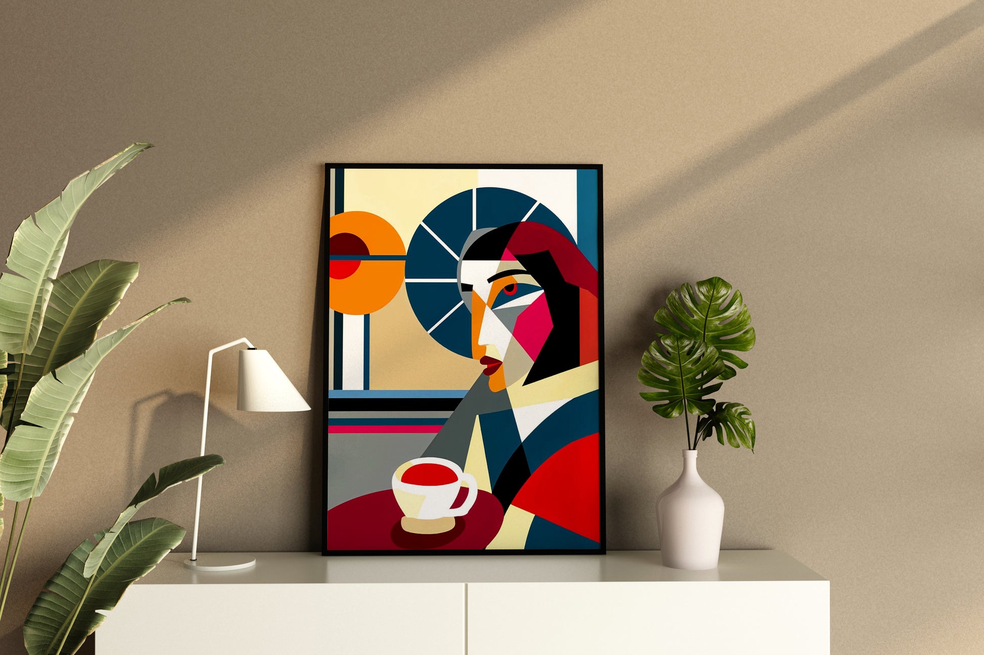 Cubist Coffee Contemplation