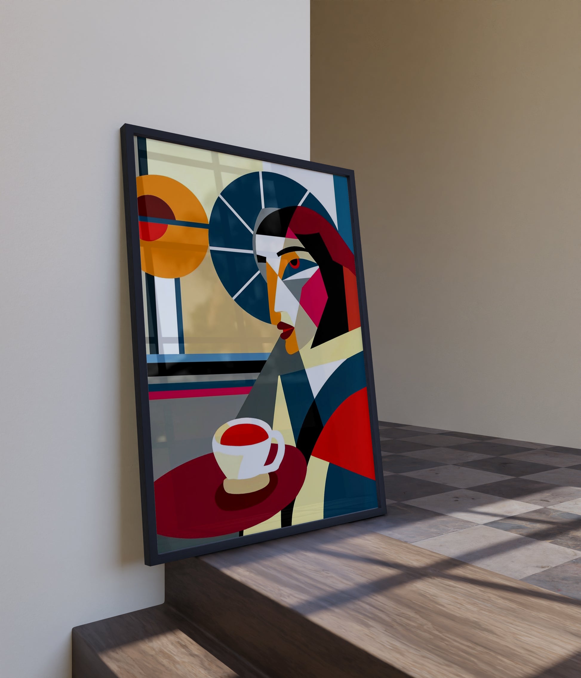 Cubist Coffee Contemplation