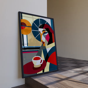 Cubist Coffee Contemplation