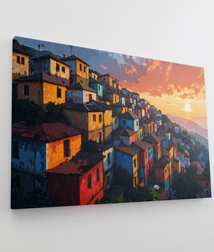 Puesta de sol sobre las colinas