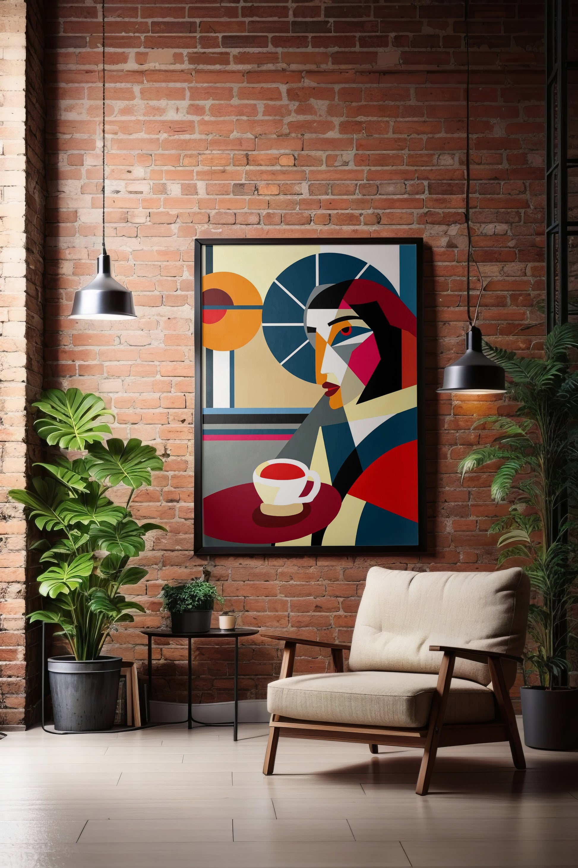 Cubist Coffee Contemplation