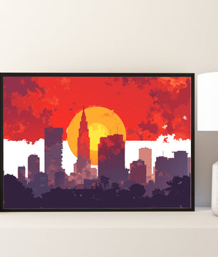 Indonesië Sunset Metropolis