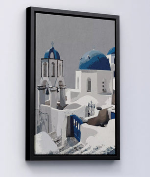 Santorini Blue Domes – Mediterrane Architektur