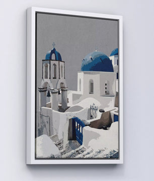 Santorini Blue Domes – Mediterrane Architektur