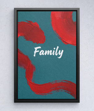 Family – Modernes Typografie Wandbild