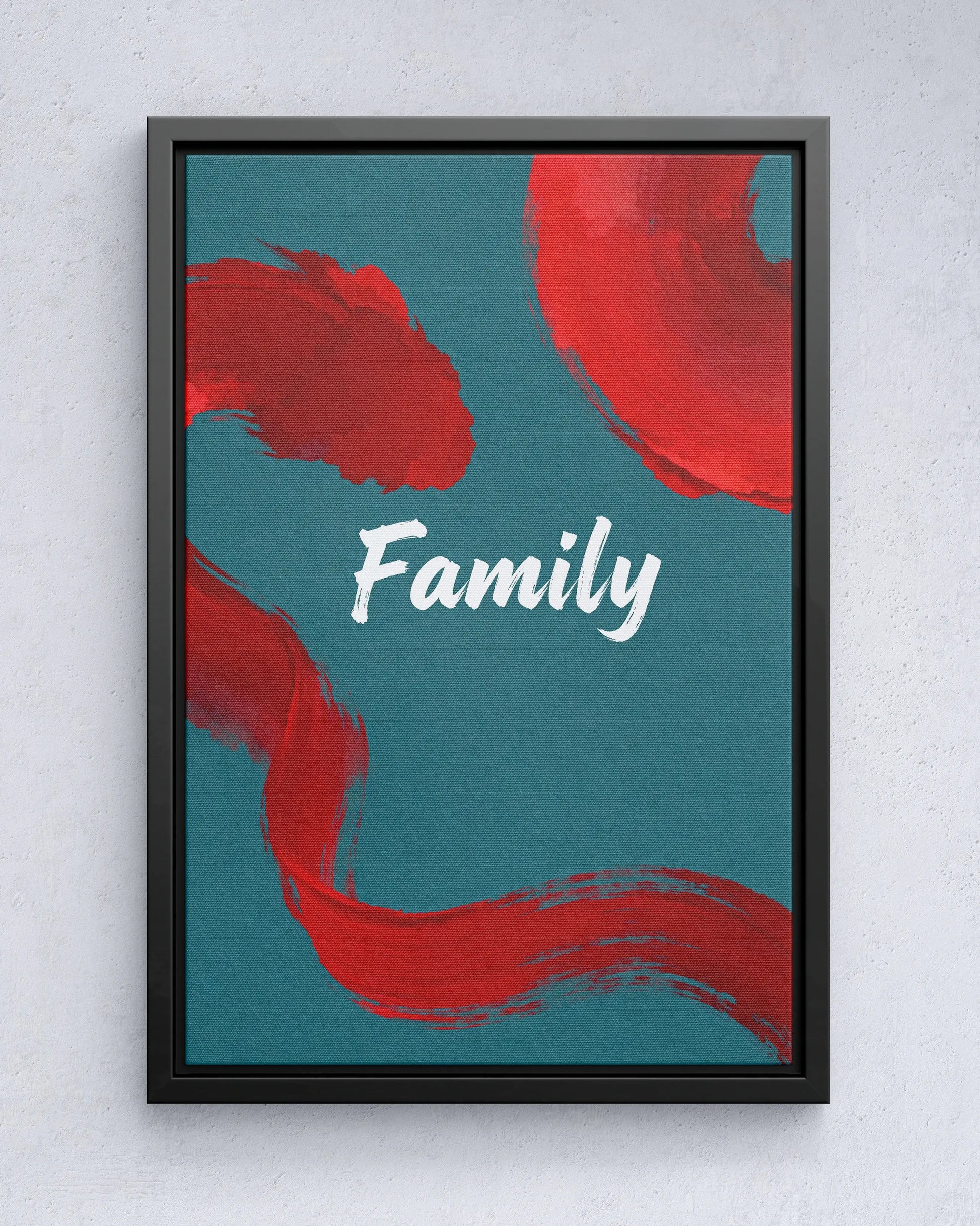 Family – Modernes Typografie Wandbild