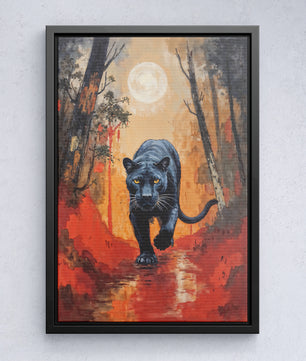 Depredador iluminado por la luna