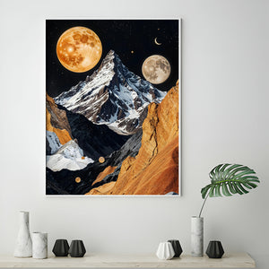 Celestial Peaks A Surreal Mountain Dreamscape