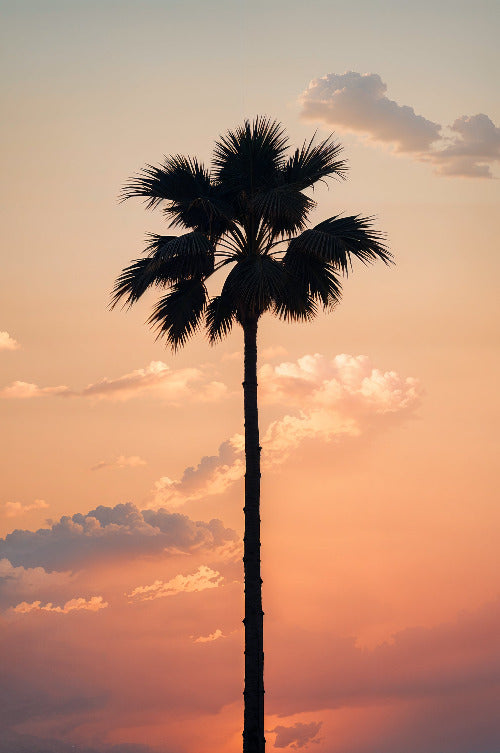 Lone Palm at Sunset