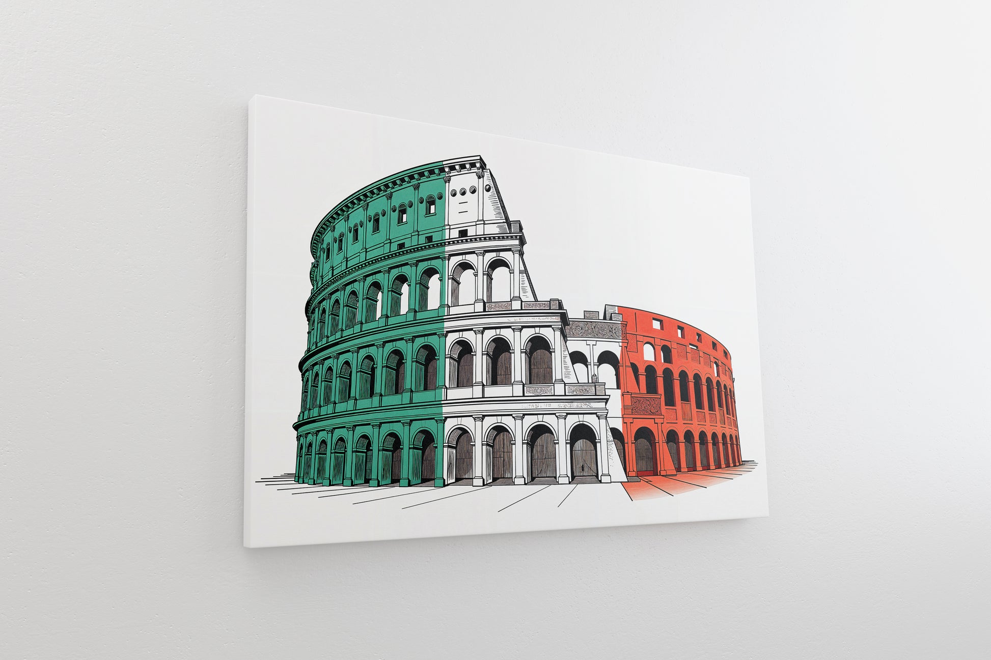 Italy - Colosseum in Tricolor