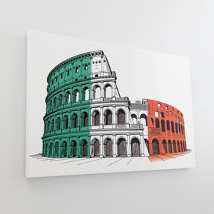 Italy - Colosseum in Tricolor