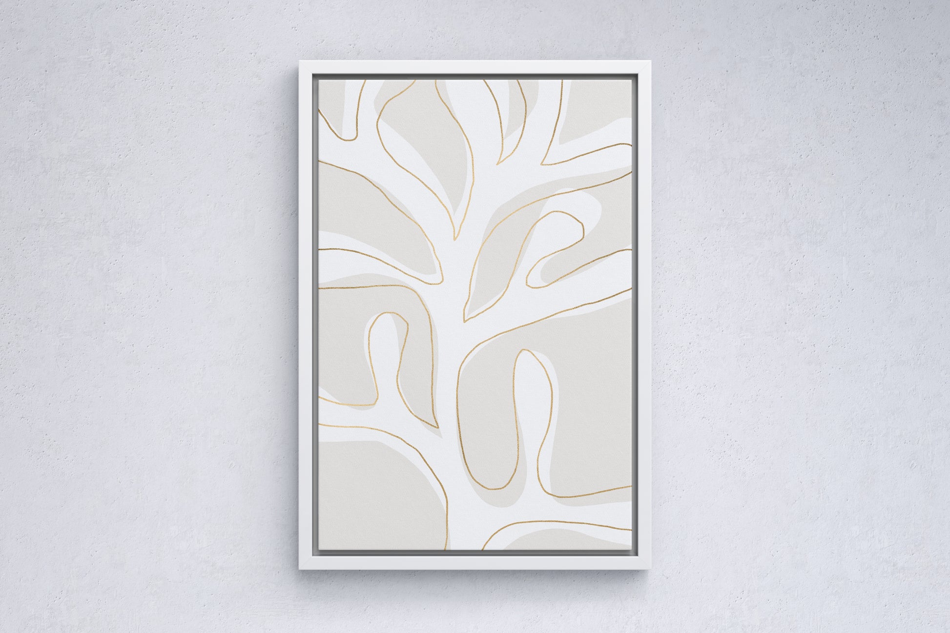 Abstract Twig White and Gold