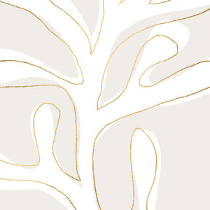 Abstract Twig White and Gold