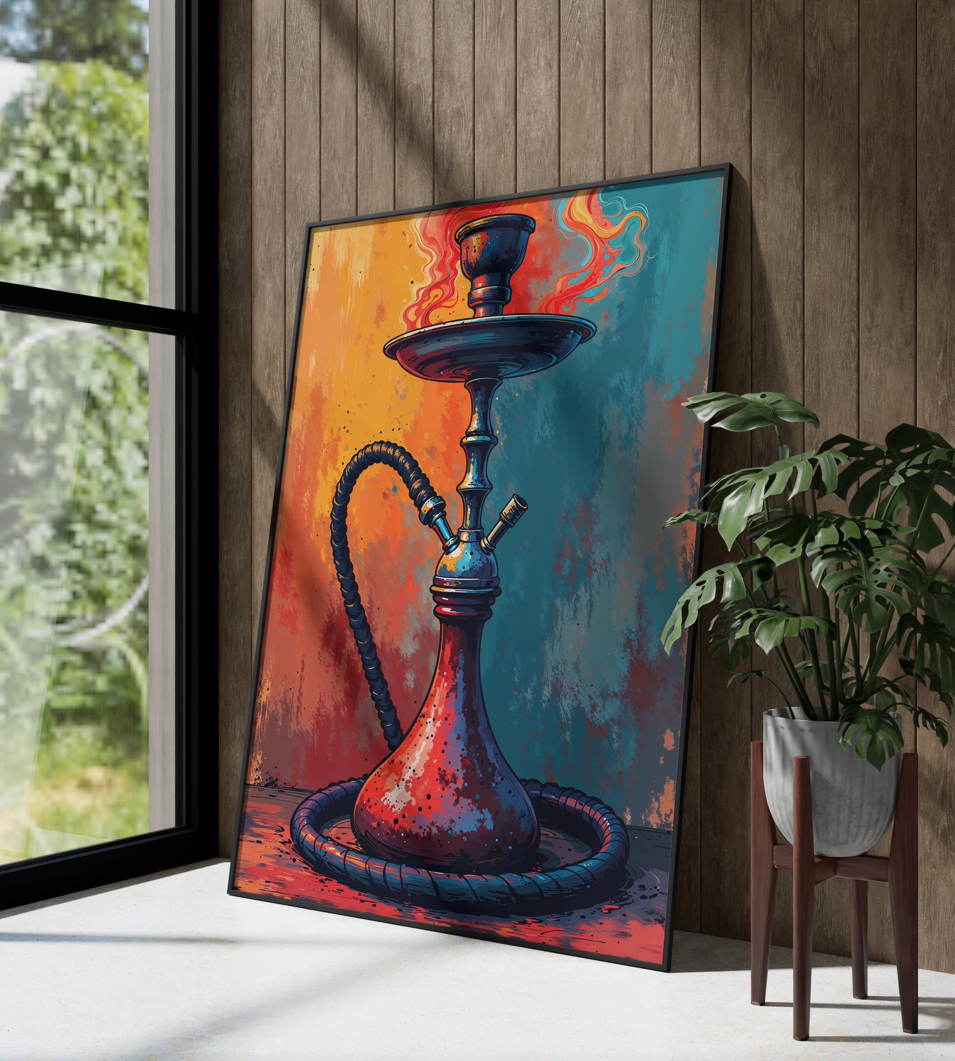 Flame Hookah Painting