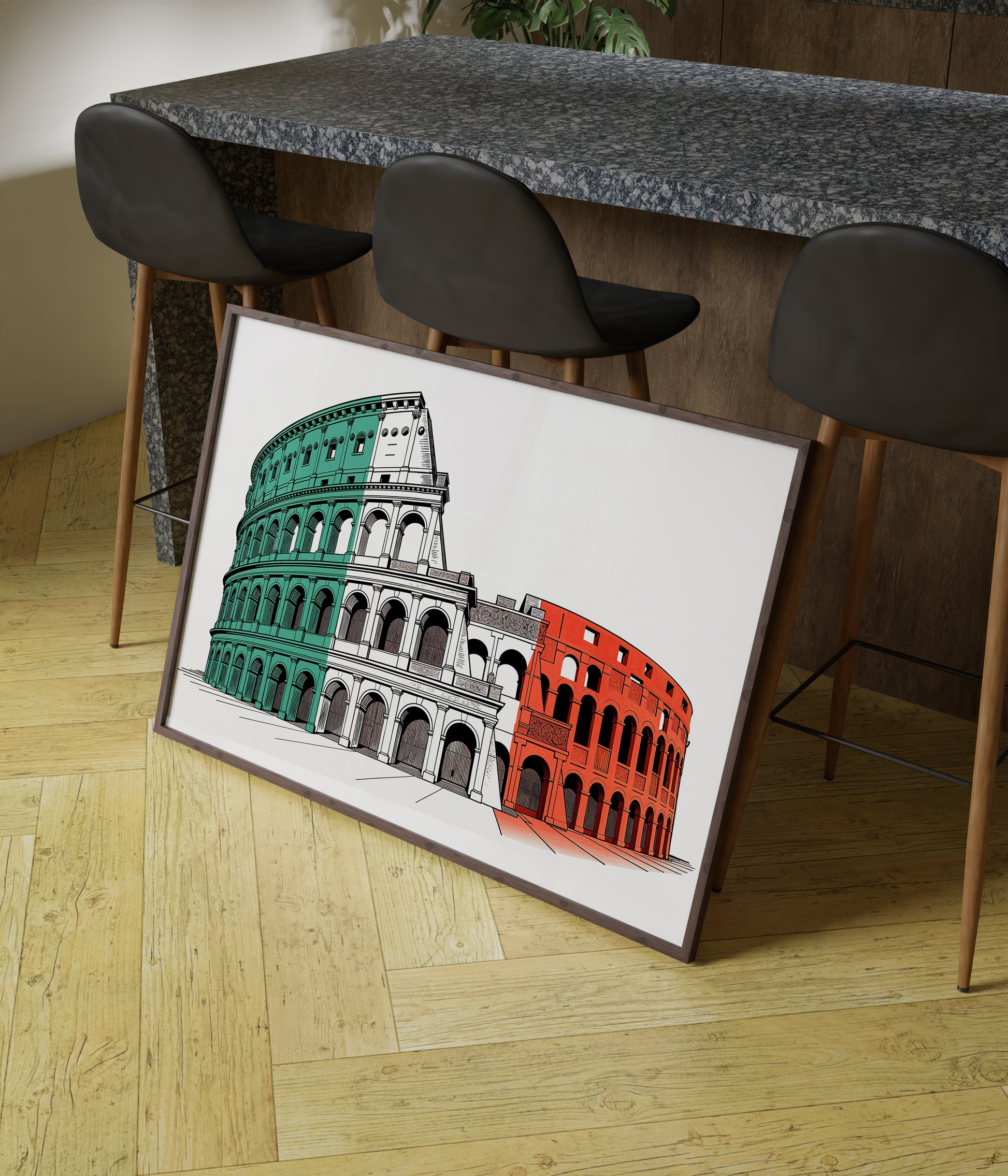 Italy - Colosseum in Tricolor