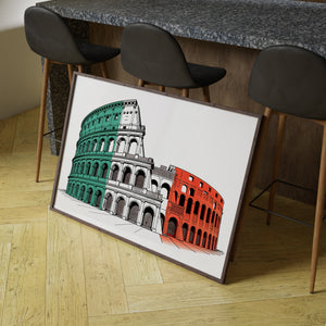 Italy - Colosseum in Tricolor