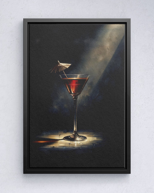 Spotlight op cocktailglas