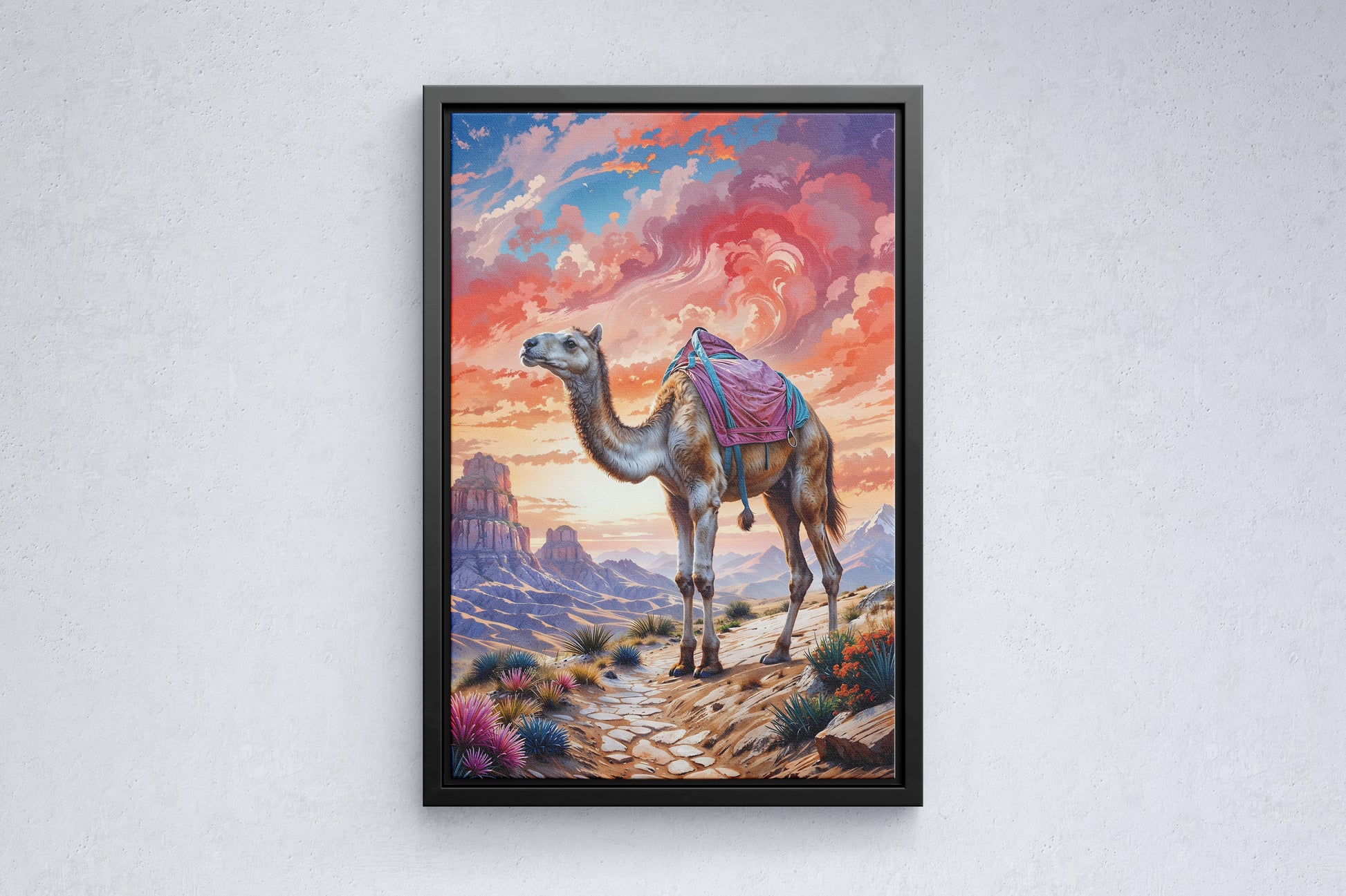 Camel at Sunset, A Desert Voyage