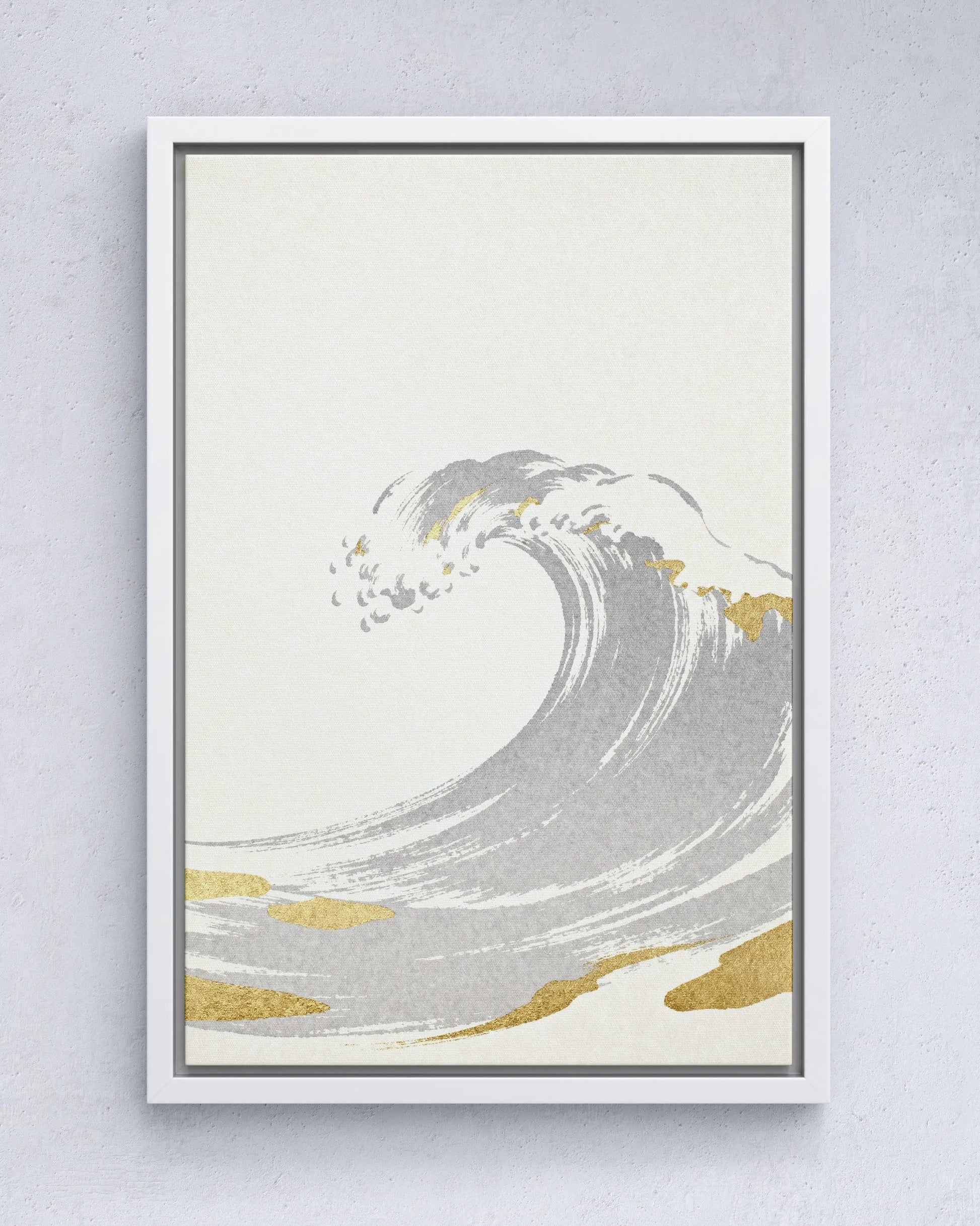Golden Wave – Minimalistische Ozean Kunst