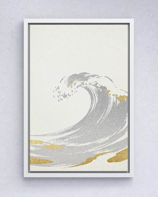 Golden Wave – Minimalistische Ozean Kunst