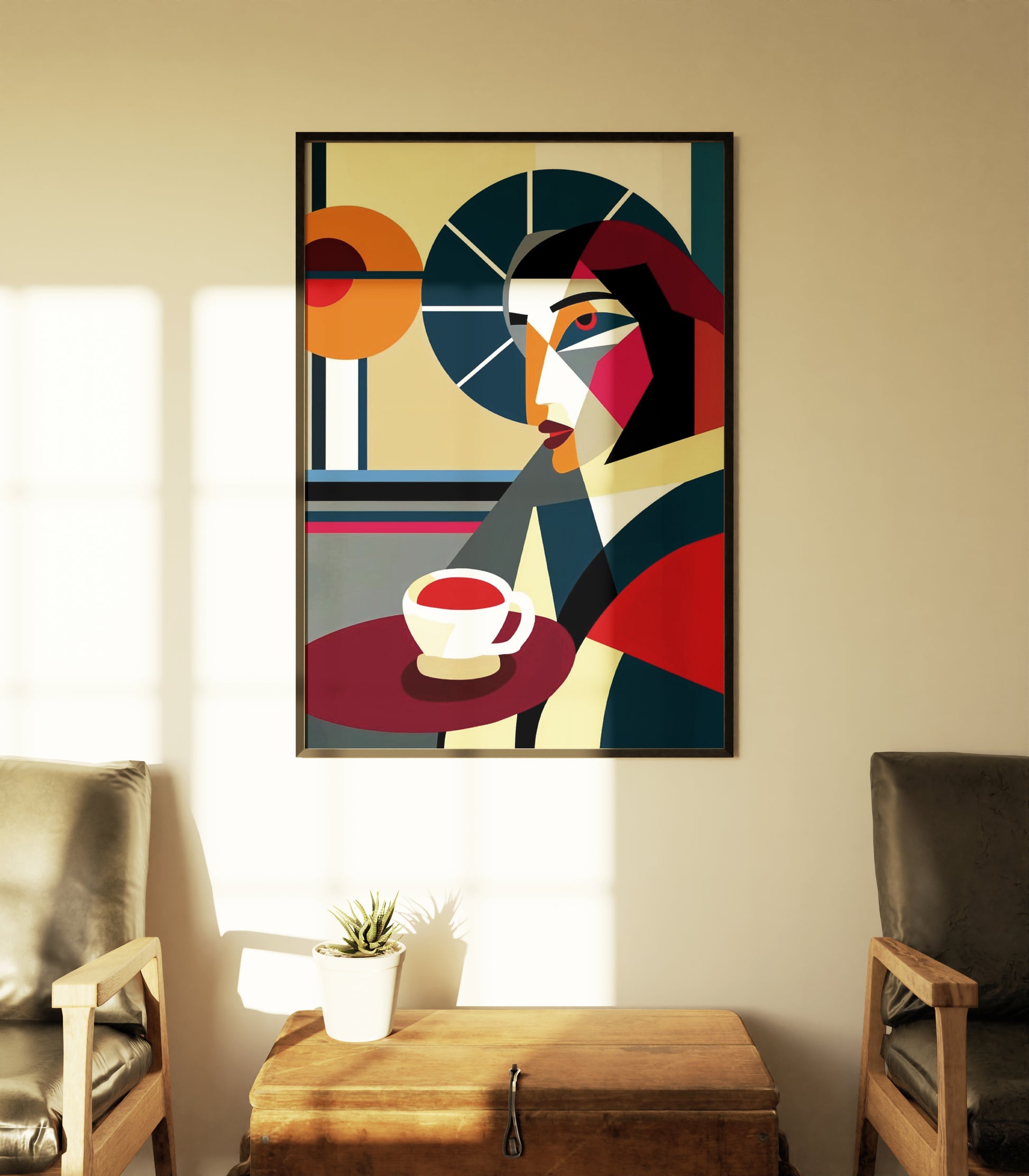 Cubist Coffee Contemplation