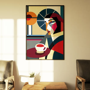 Cubist Coffee Contemplation