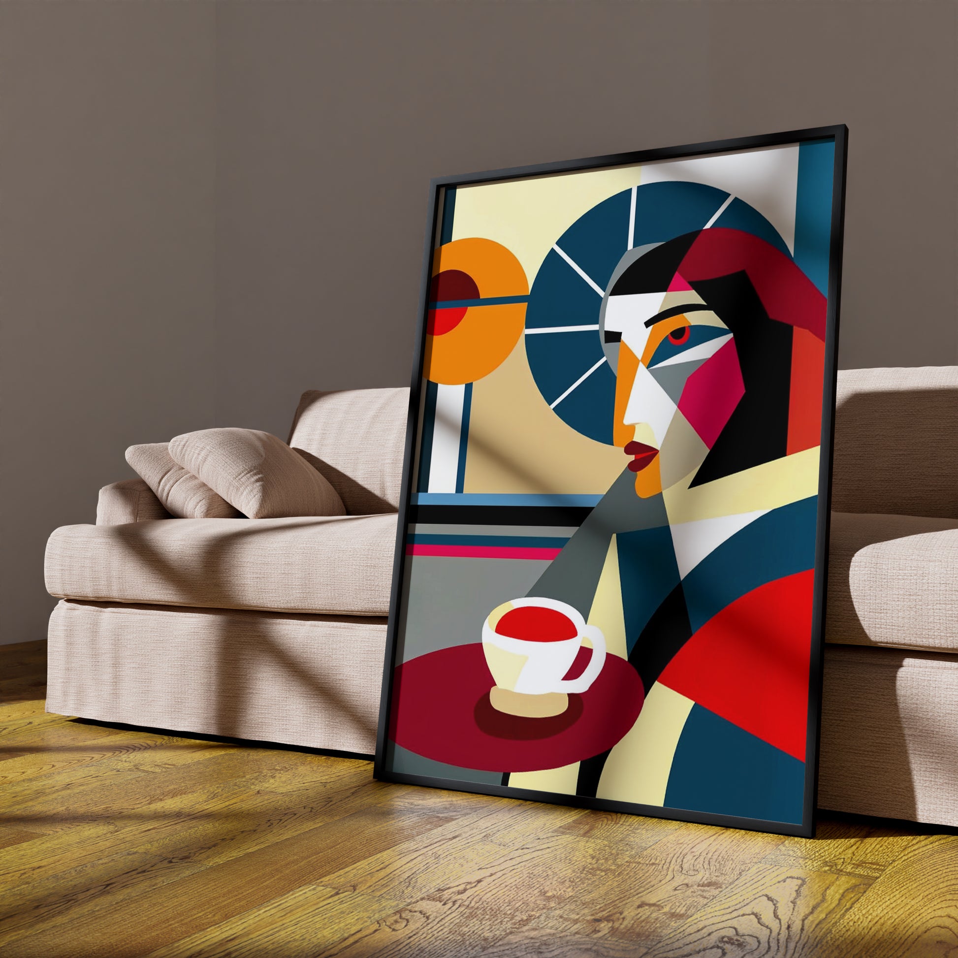 Cubist Coffee Contemplation