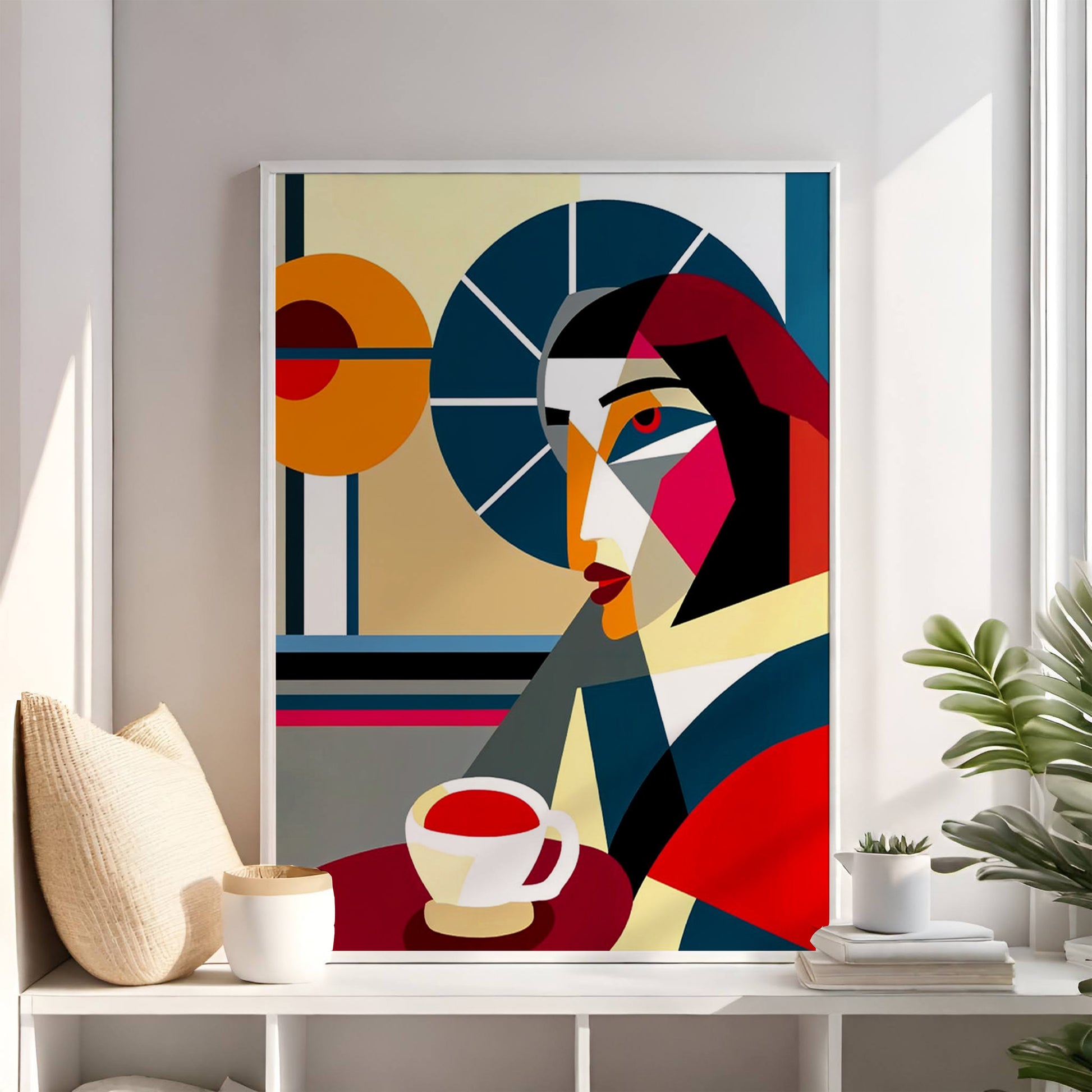 Cubist Coffee Contemplation