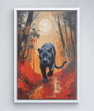 Depredador iluminado por la luna