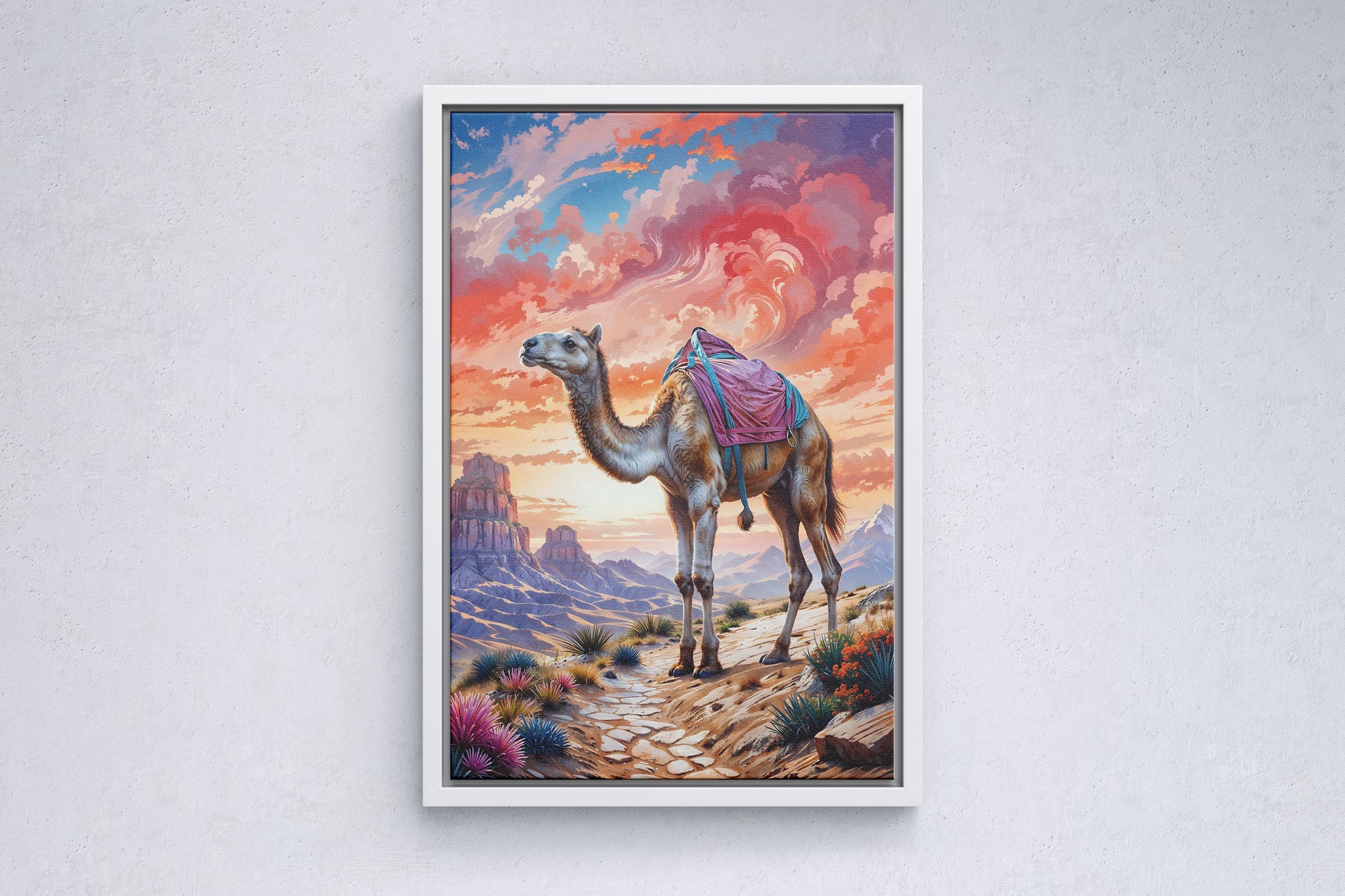 Camel at Sunset, A Desert Voyage