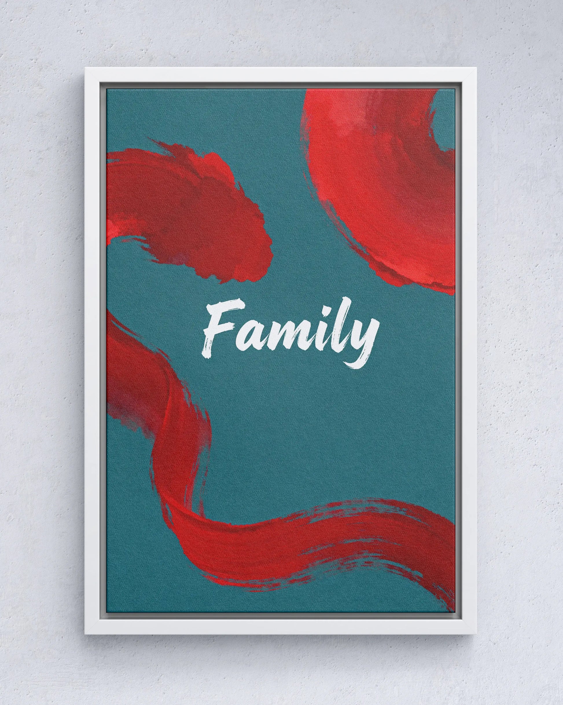 Family – Modernes Typografie Wandbild