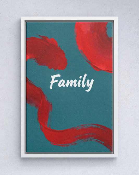 Family – Modernes Typografie Wandbild
