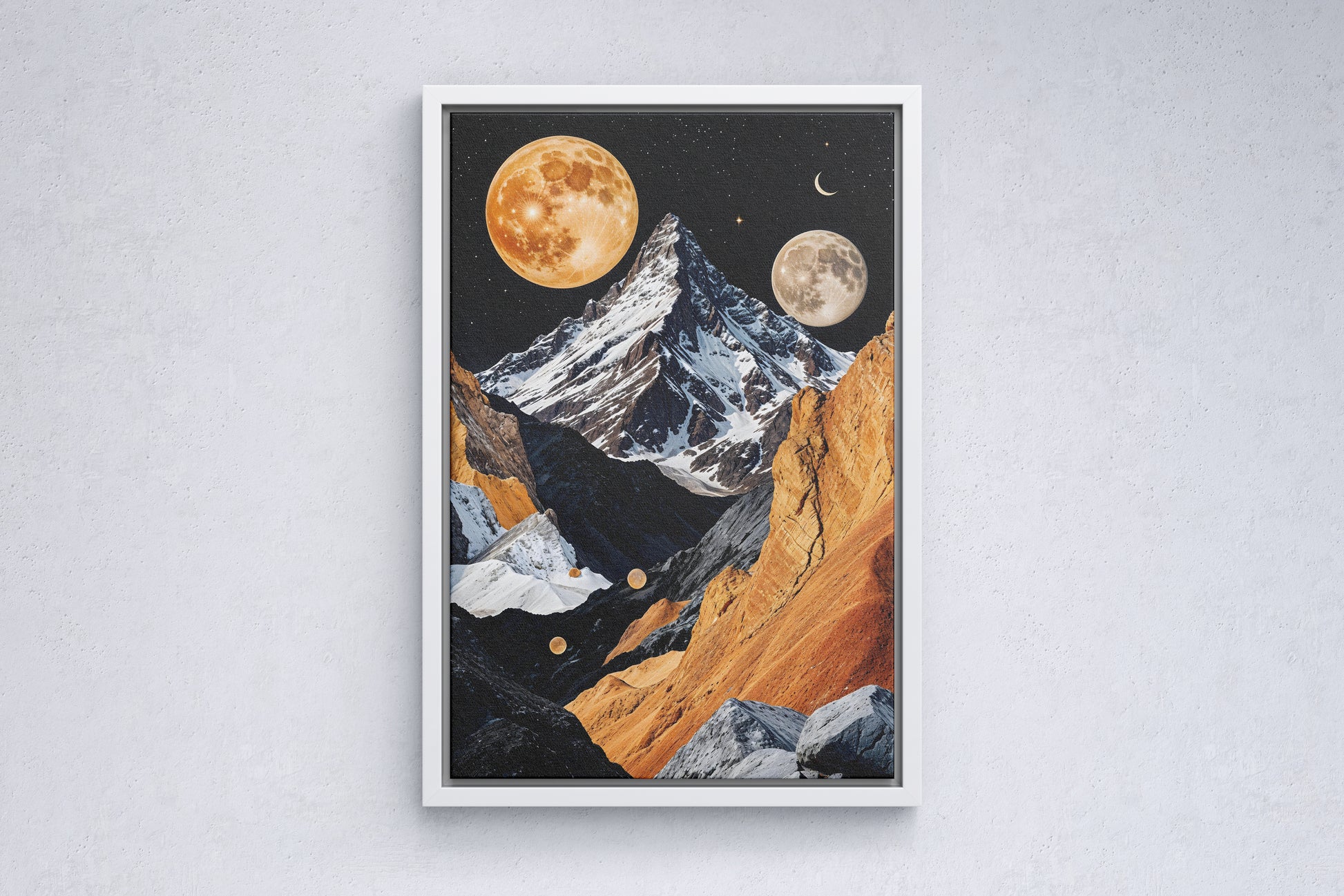 Celestial Peaks A Surreal Mountain Dreamscape