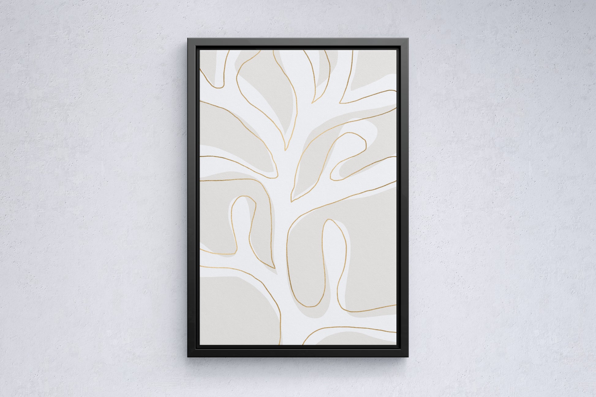 Abstract Twig White and Gold