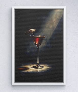 Spotlight op cocktailglas