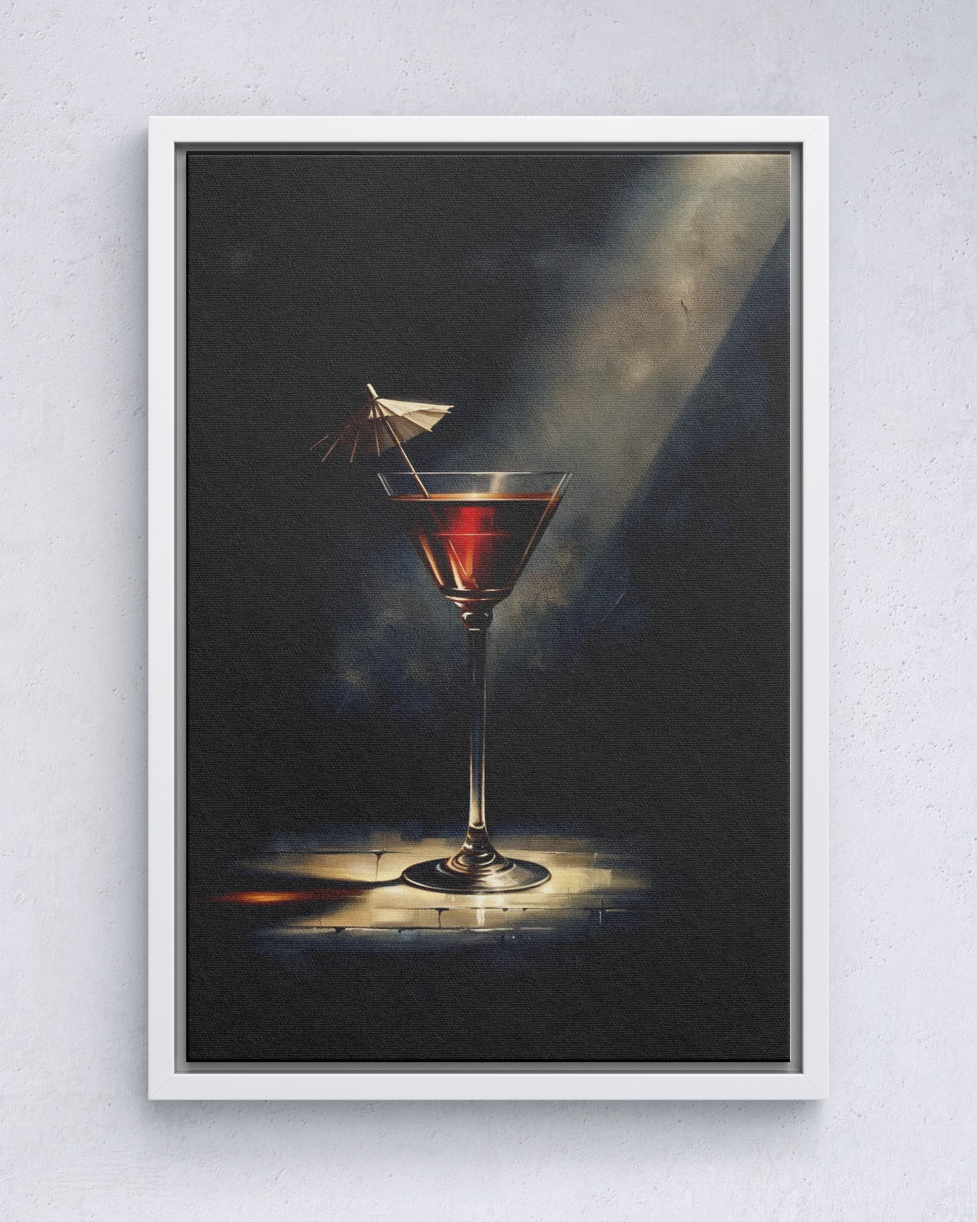 Spotlight op cocktailglas