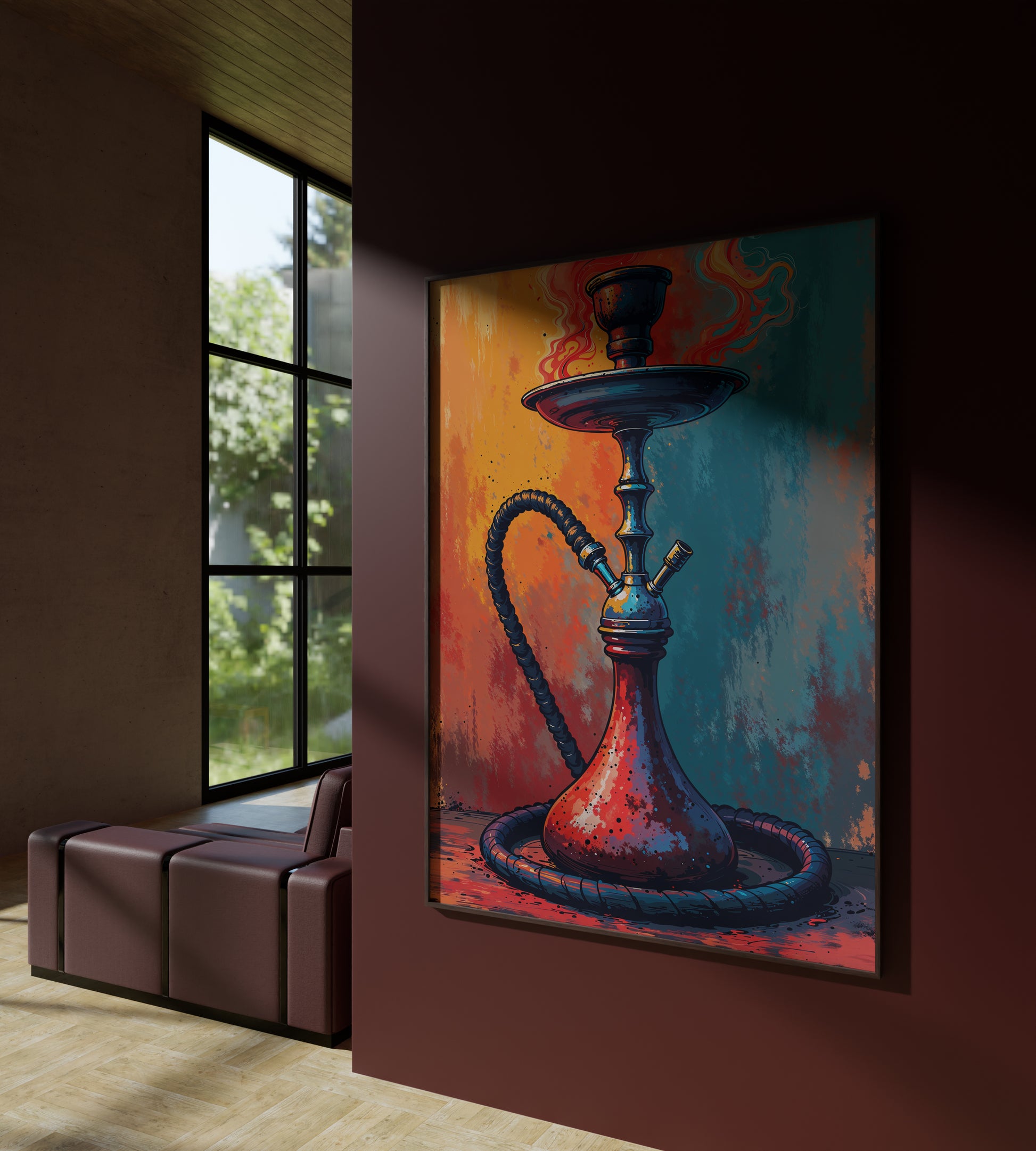 Flame Hookah Painting