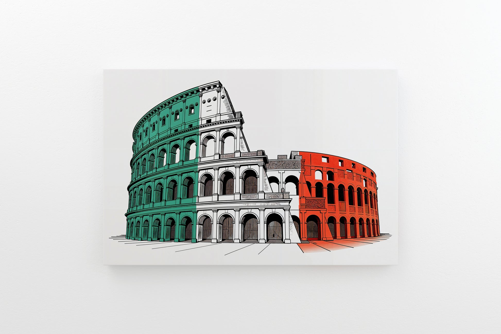 Italy - Colosseum in Tricolor