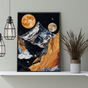 Celestial Peaks A Surreal Mountain Dreamscape