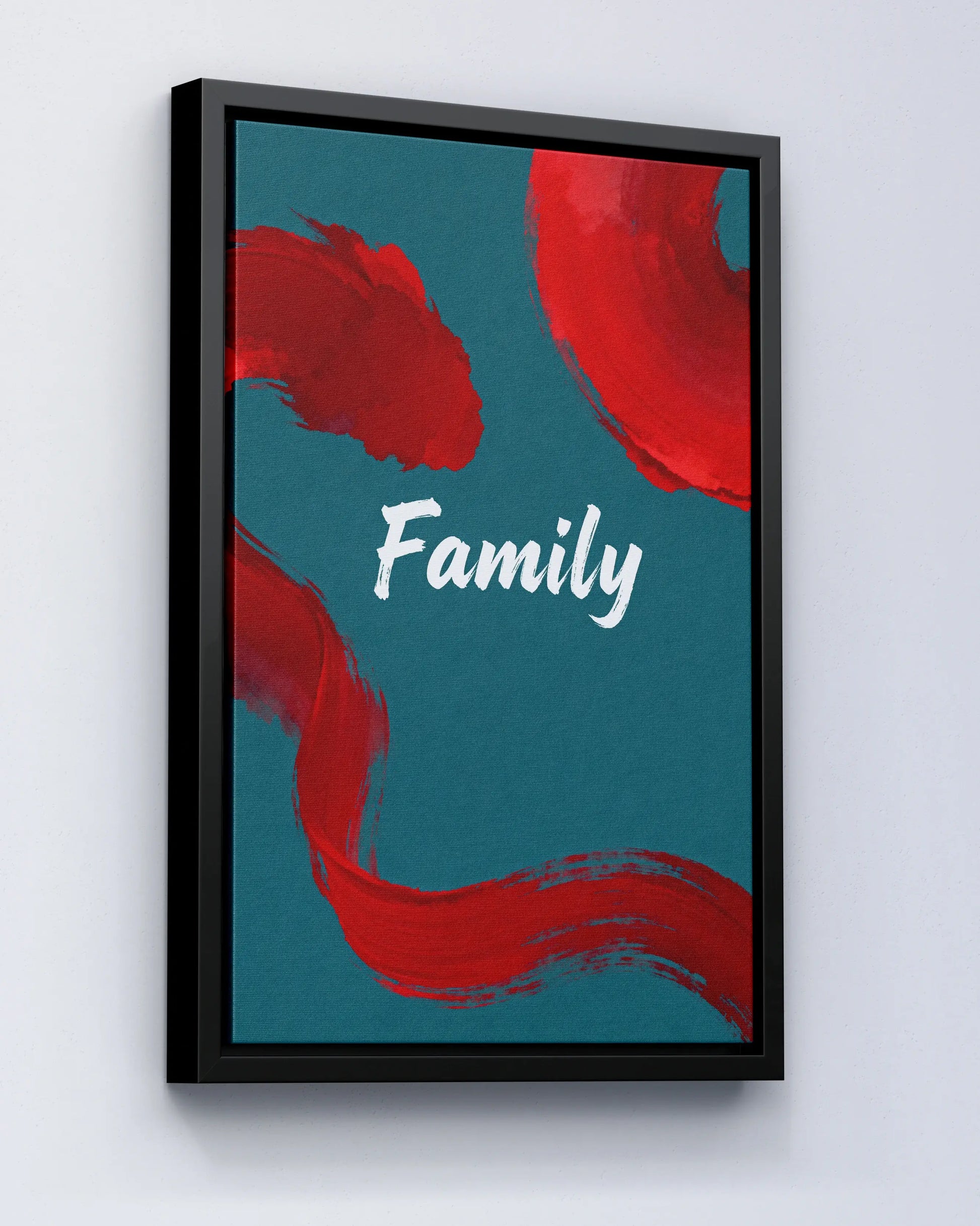 Family – Modernes Typografie Wandbild