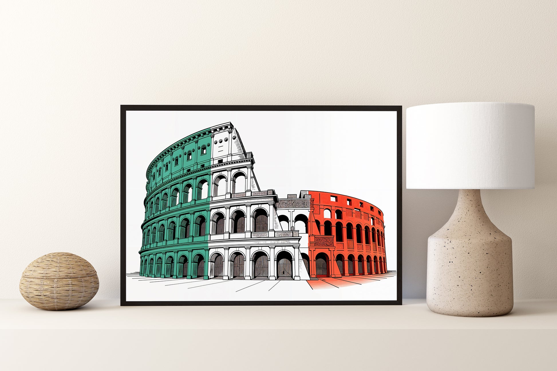 Italy - Colosseum in Tricolor