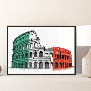 Italy - Colosseum in Tricolor