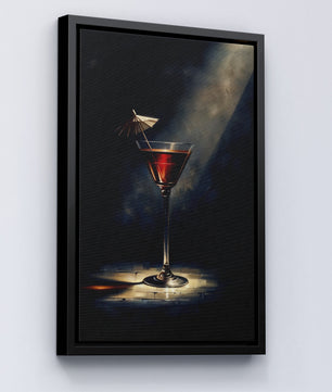 Spotlight op cocktailglas