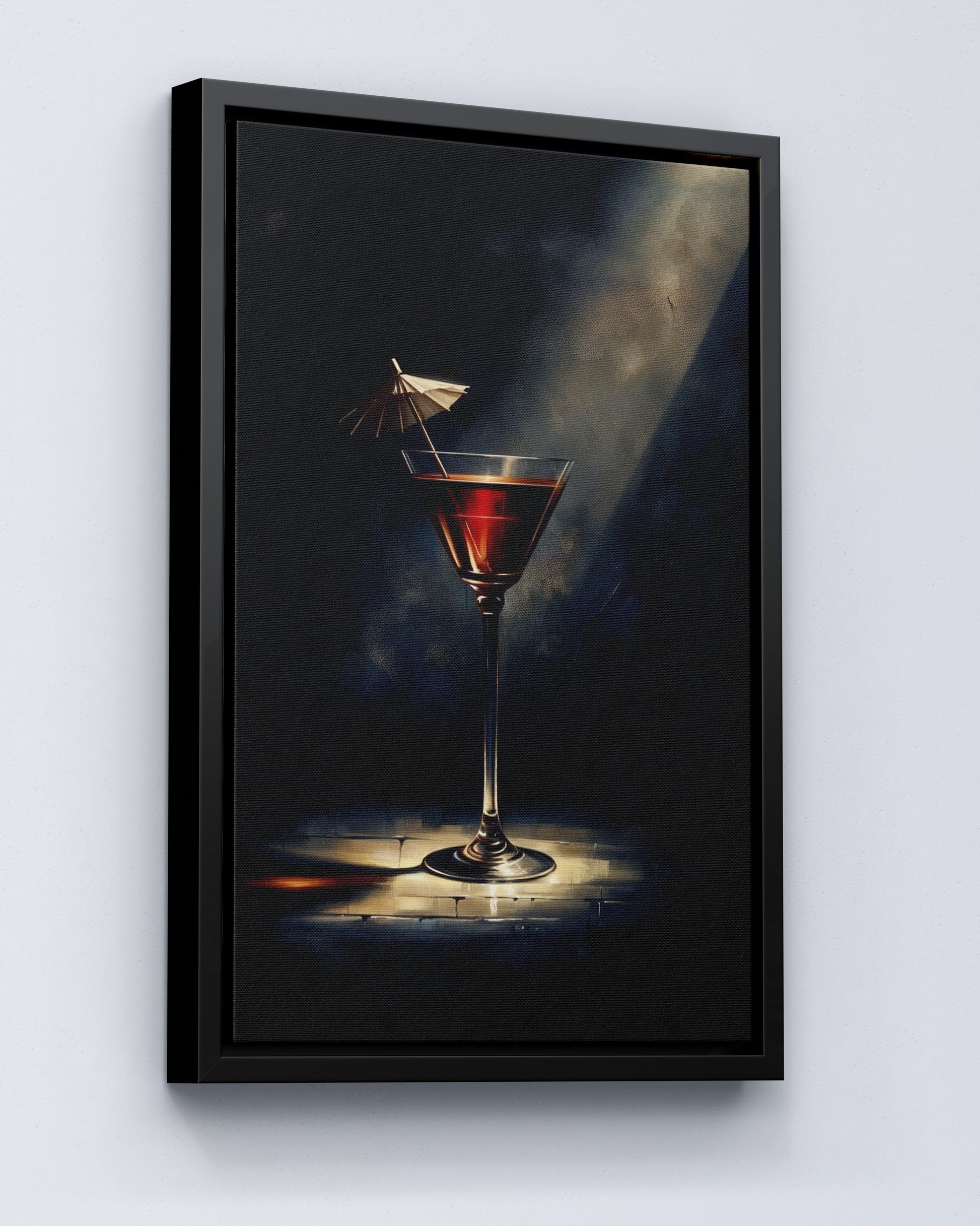 Spotlight op cocktailglas
